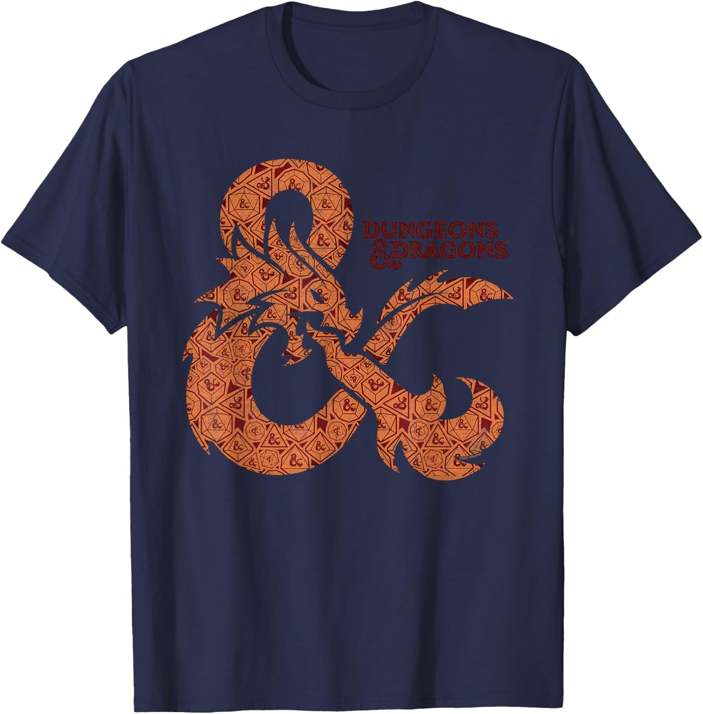 Dungeons & Dragons Ampersand Logo of Dice T-Shirt - T-Shirt | Navy