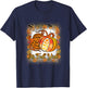 It’s Fall Y’all Pumpkin Leopard Print Chicken Halloween T-Shirt - T-Shirt | Navy