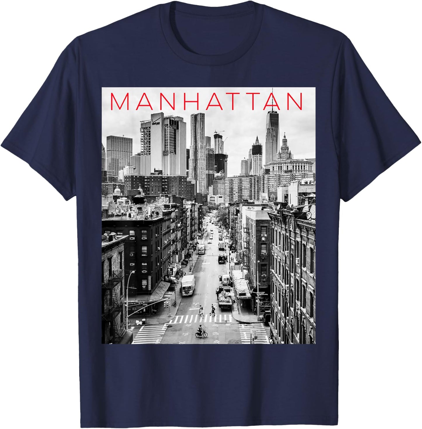 Manhattan T Shirt NYC New York City T-Shirt - T-Shirt | Navy