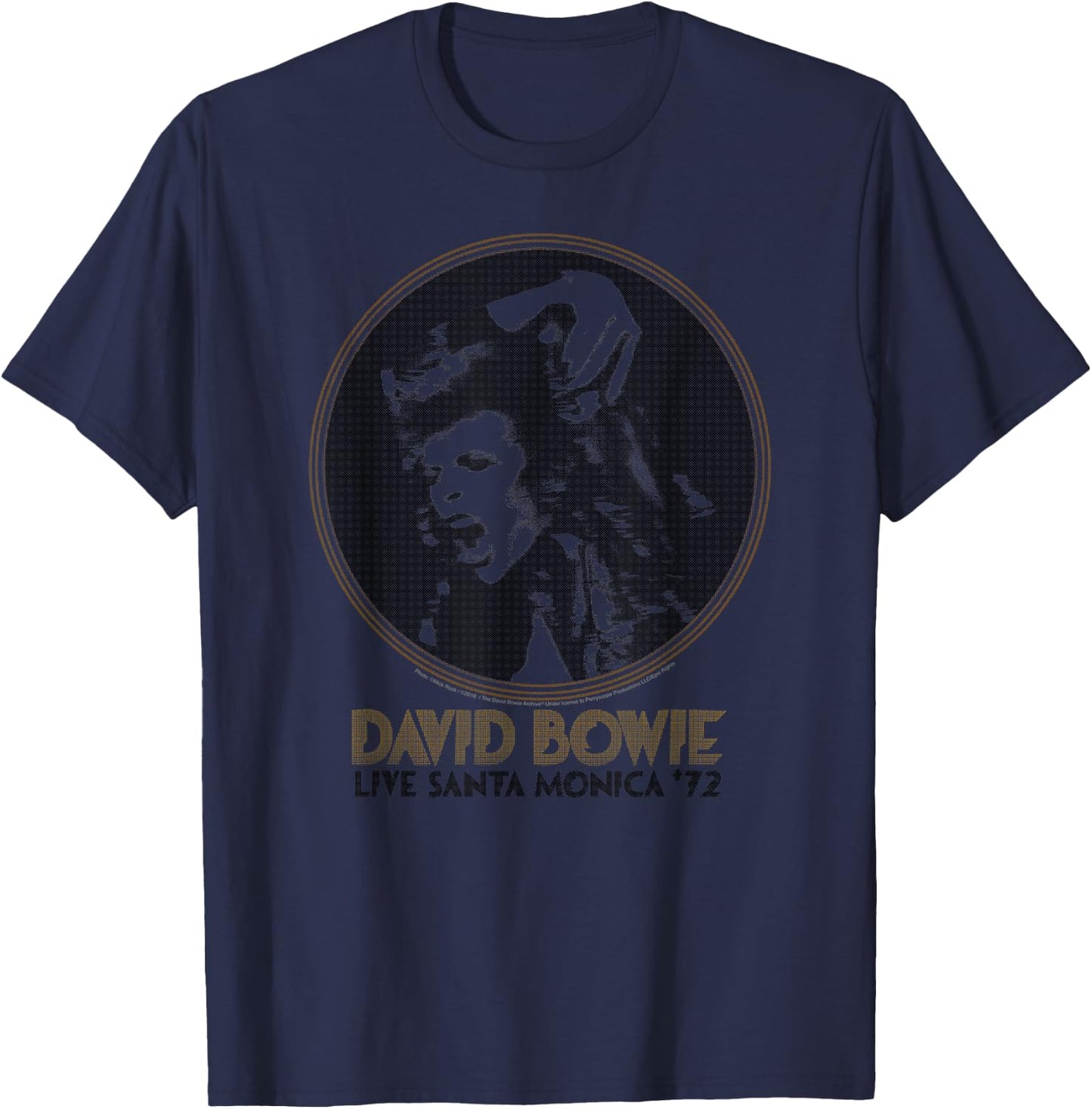 David Bowie - Live Santa Monica '72 T-Shirt - T-Shirt | Navy