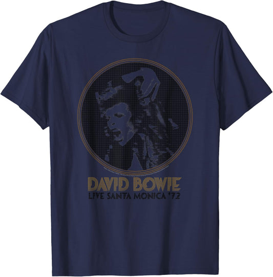 David Bowie - Live Santa Monica '72 T-Shirt - T-Shirt | Navy