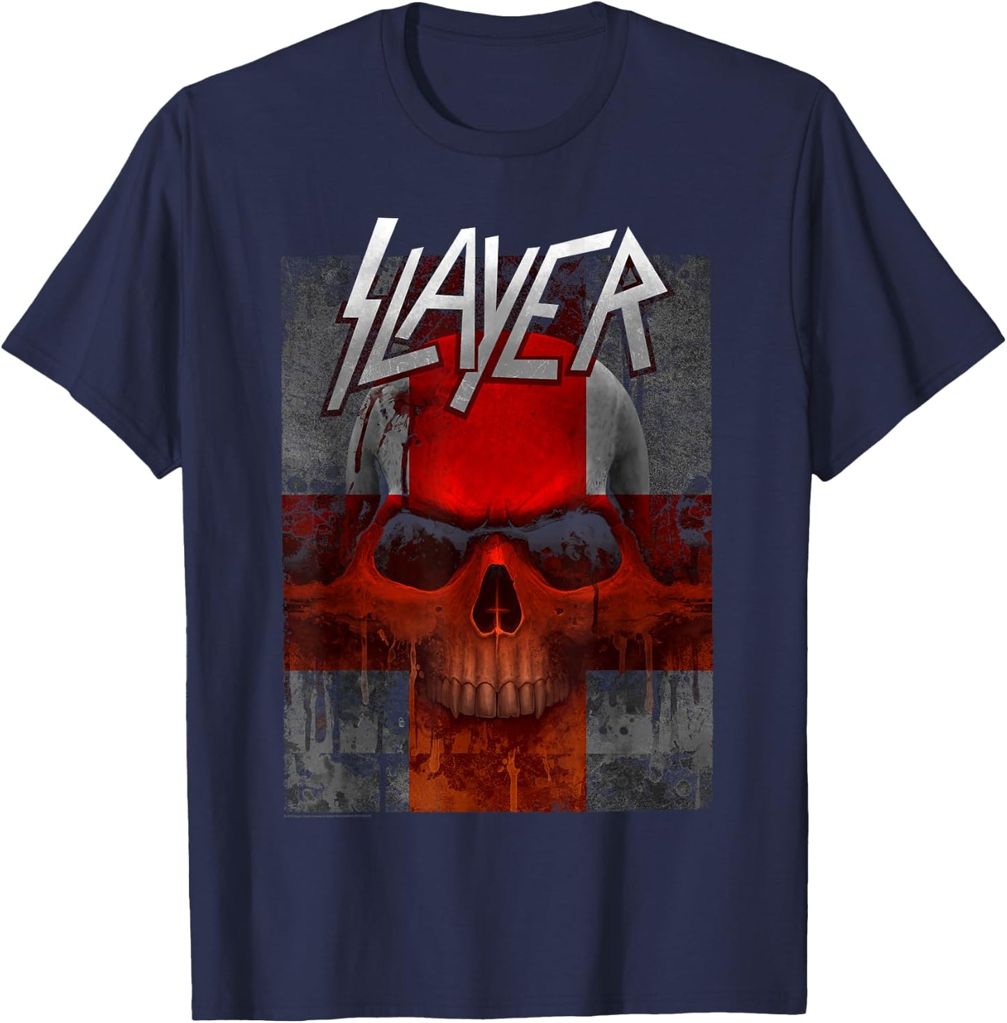 Slayer Bloody Flag T-Shirt - T-Shirt | Navy