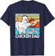 Retro Silkie Chicken Dad Farmer Silky Chickens T-Shirt - T-Shirt | Navy