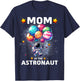 Mom of the Astronaut Space Theme First Birthday Party T-Shirt - T-Shirt | Navy