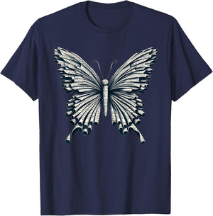 Books Butterfly Book Lover Reading T-Shirt - T-Shirt | Navy