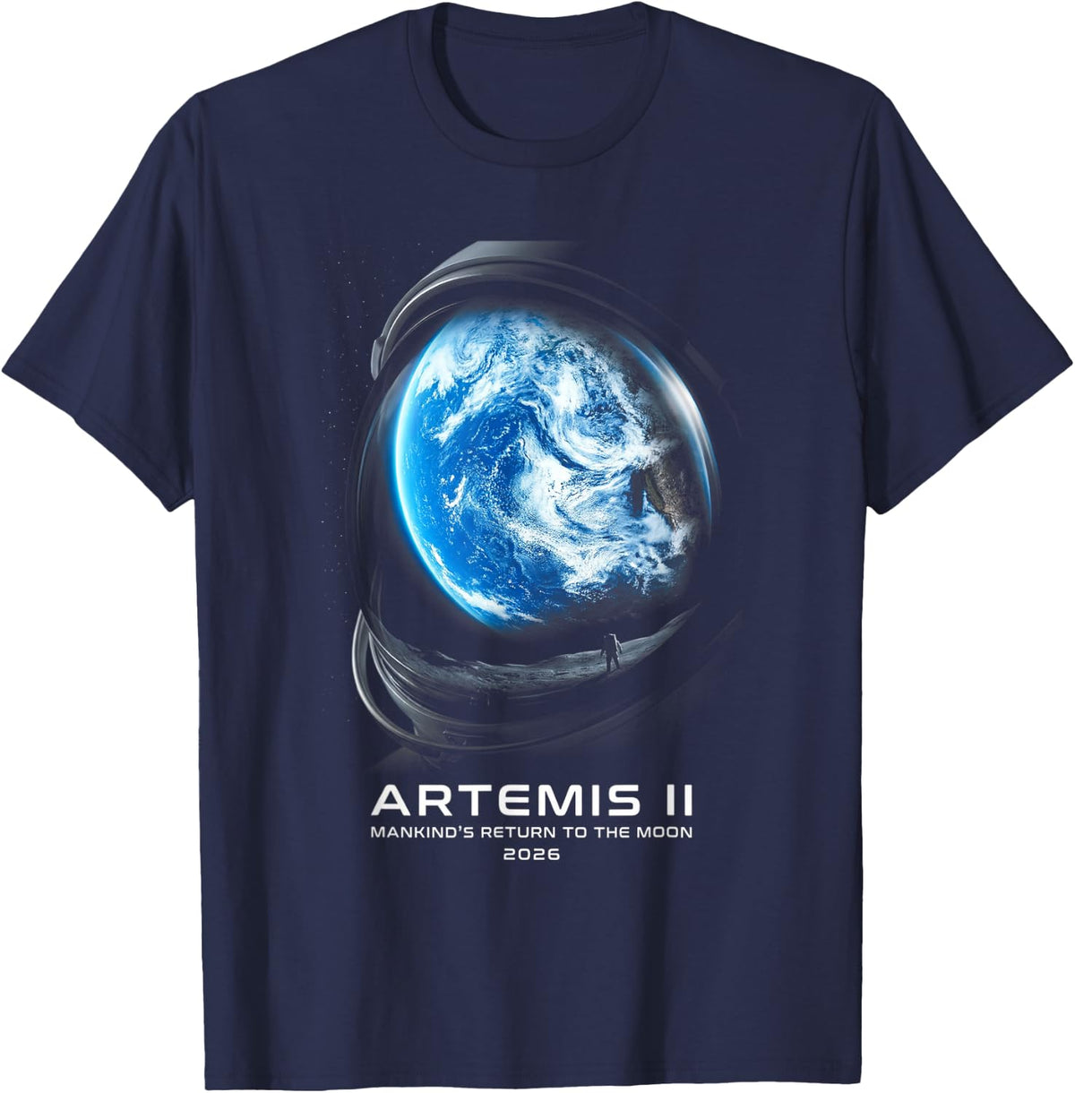 Mission to The Moon 2026 Astronaut Artemis Rocket Artemis 2 T-Shirt - T-Shirt | Navy