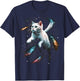 Astronaut Cat or Funny Space Cat on Galaxy Cat Lover Men Women Kids T-Shirt - T-Shirt | Navy