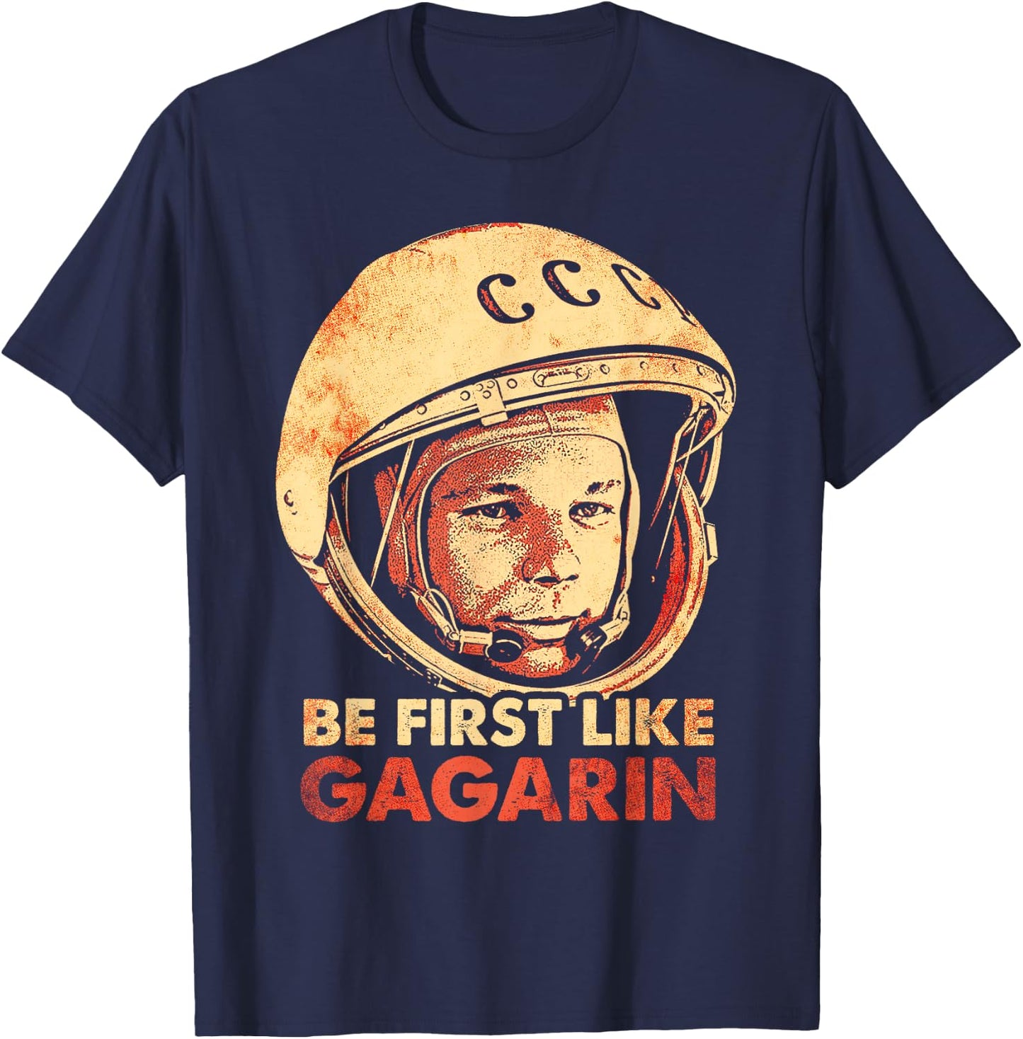Yuri Gagarin Cosmonaut Astronaut Space First Soviet Union T-Shirt - T-Shirt | Navy