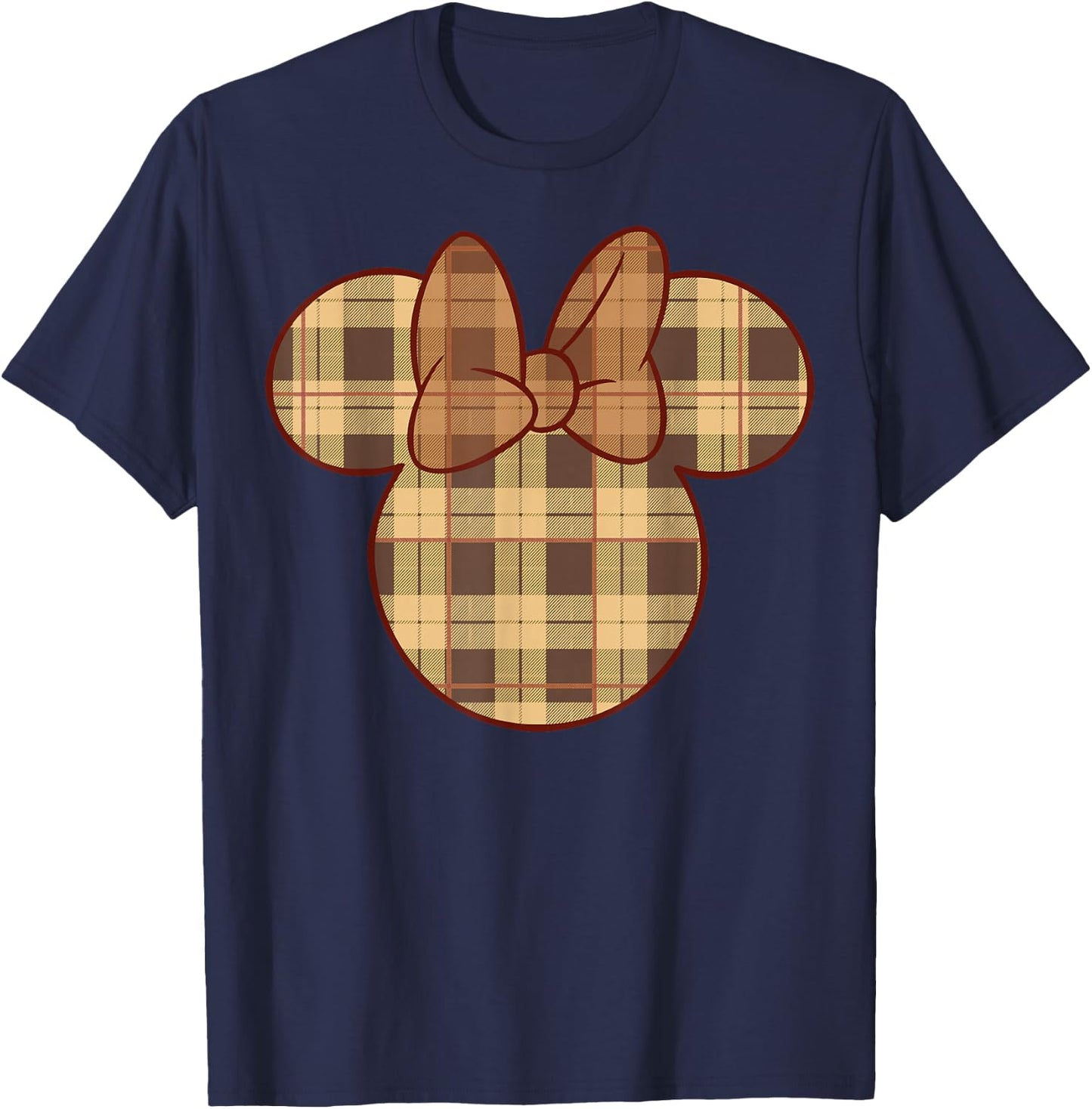 Disney Mickey and Friends Minnie Fall Plaid Fill T-Shirt - T-Shirt | Navy