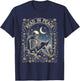 Read In Peace Skeleton Reading Teacher Halloween Book Lover T-Shirt - T-Shirt | Navy