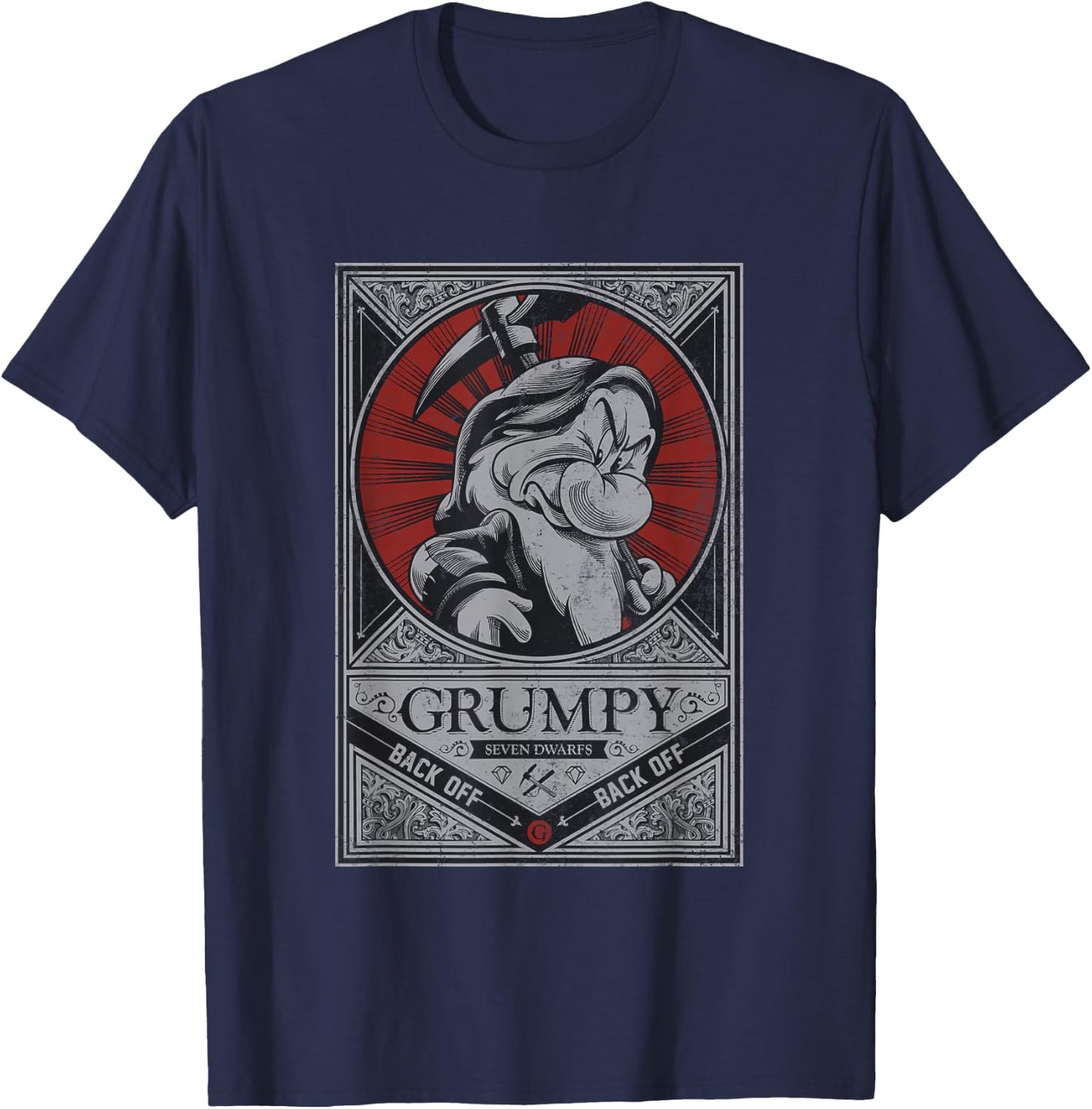 Disney - Grumpy Grumpster Dwarf T-Shirt - T-Shirt | Navy