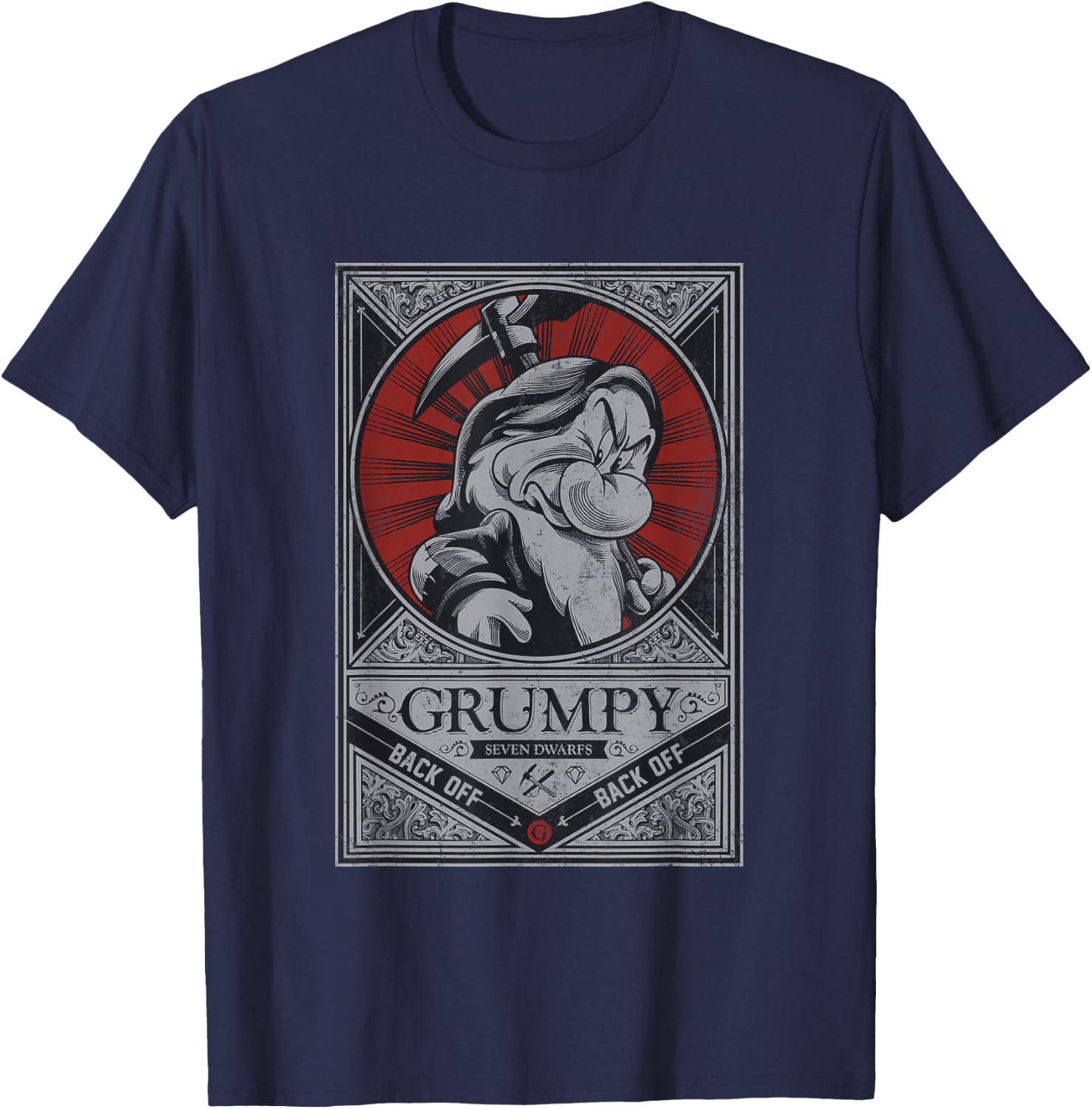 Disney - Grumpy Grumpster Dwarf T-Shirt - T-Shirt | Navy