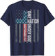ONE NATION UNDER GOD - USA Cross Flag Christian - ON BACK T-Shirt - T-Shirt | Navy
