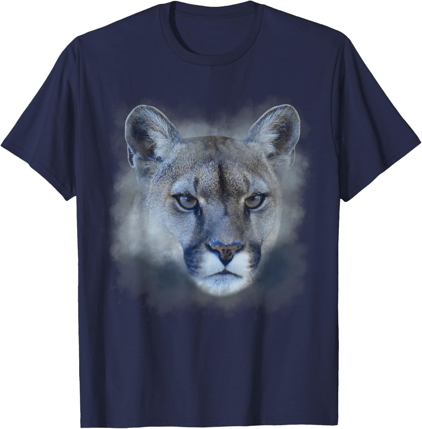 Mountain Lion Puma Cougar Illustration Small T-Shirt - T-Shirt | Navy