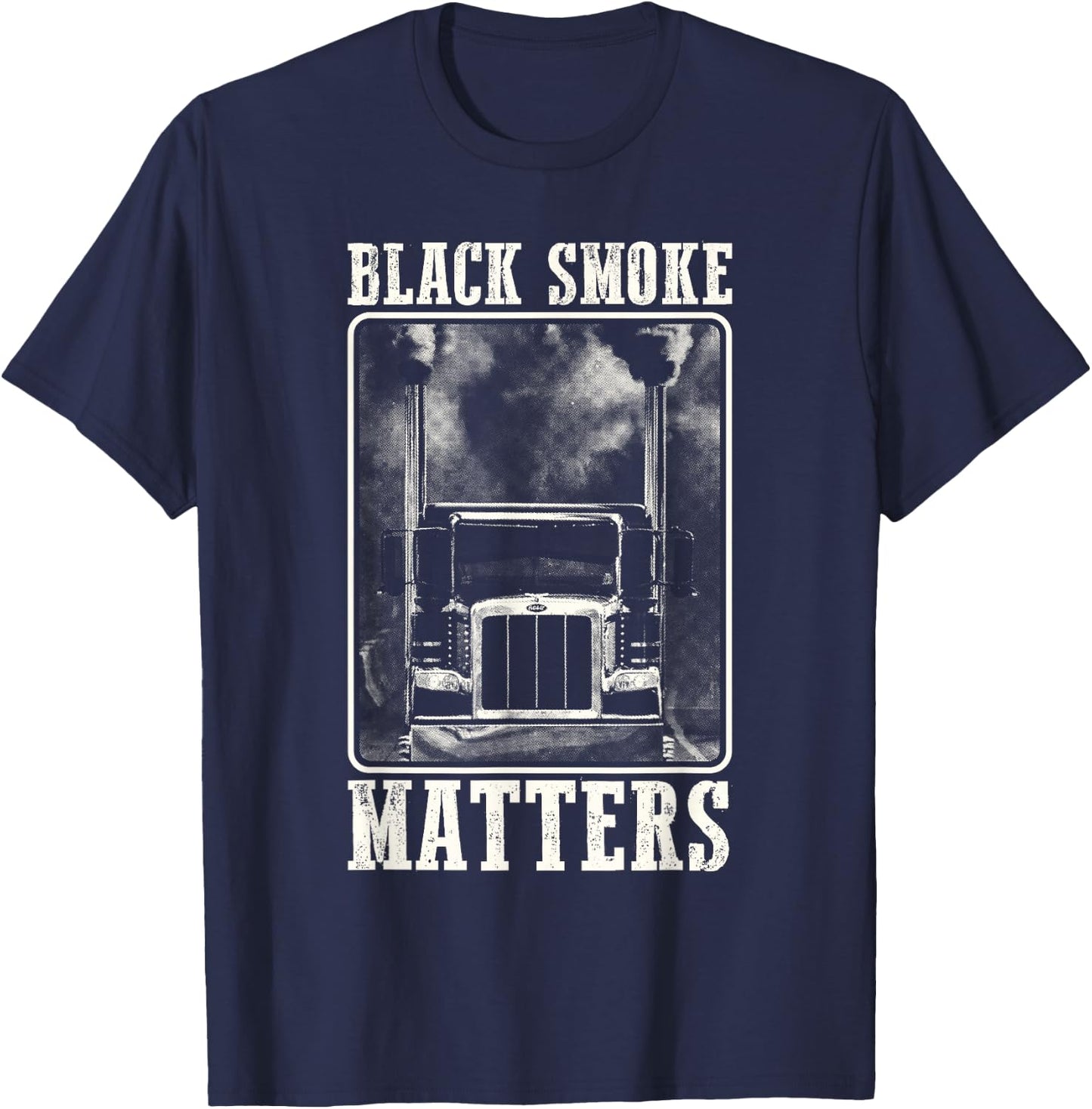 Super Trucker Big Rig Semi-Trailer Truck Driver T-Shirt - T-Shirt | Navy