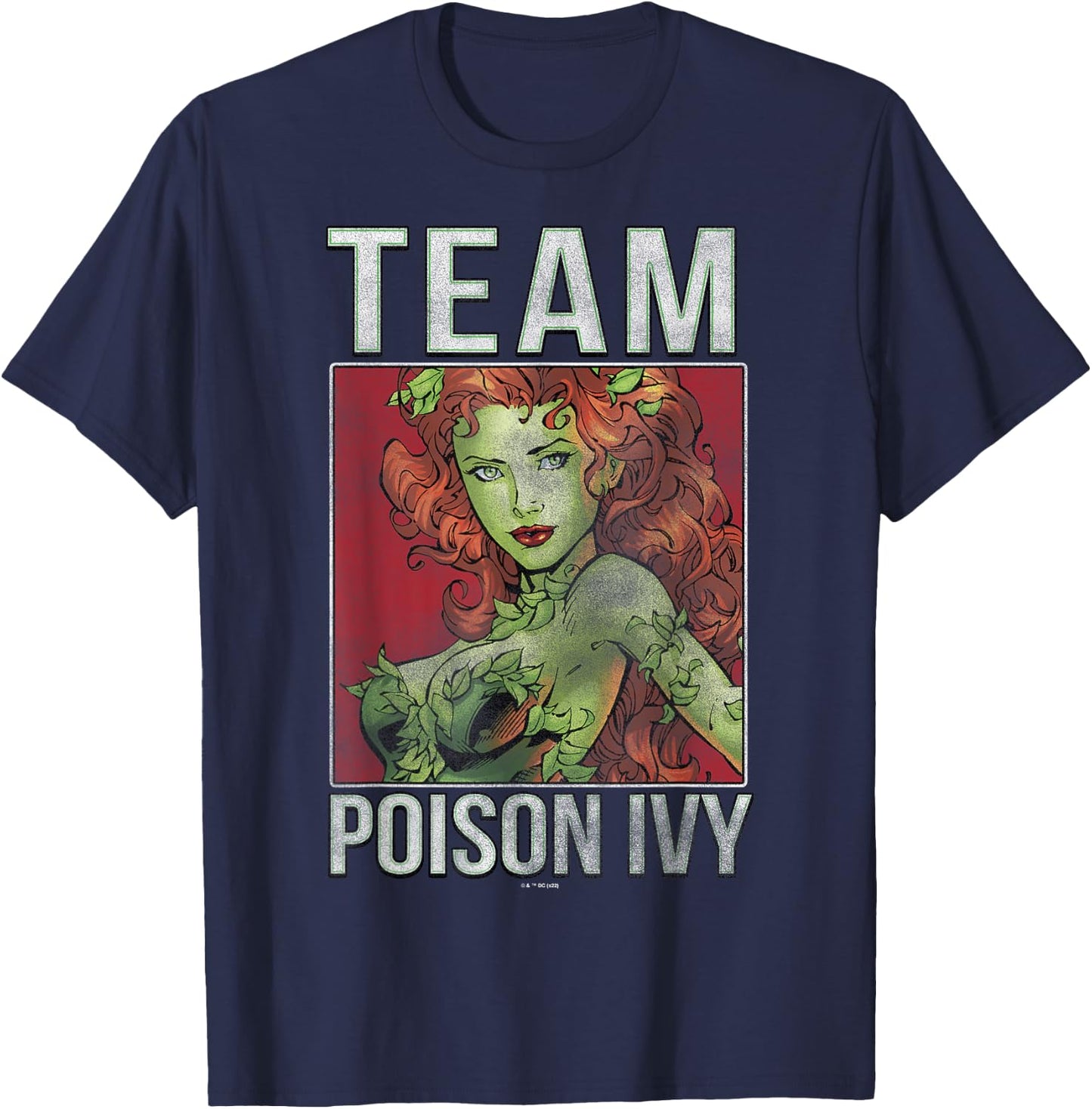 DC Comics Batman Team Poison Ivy Big Face Poster T-Shirt - T-Shirt | Navy