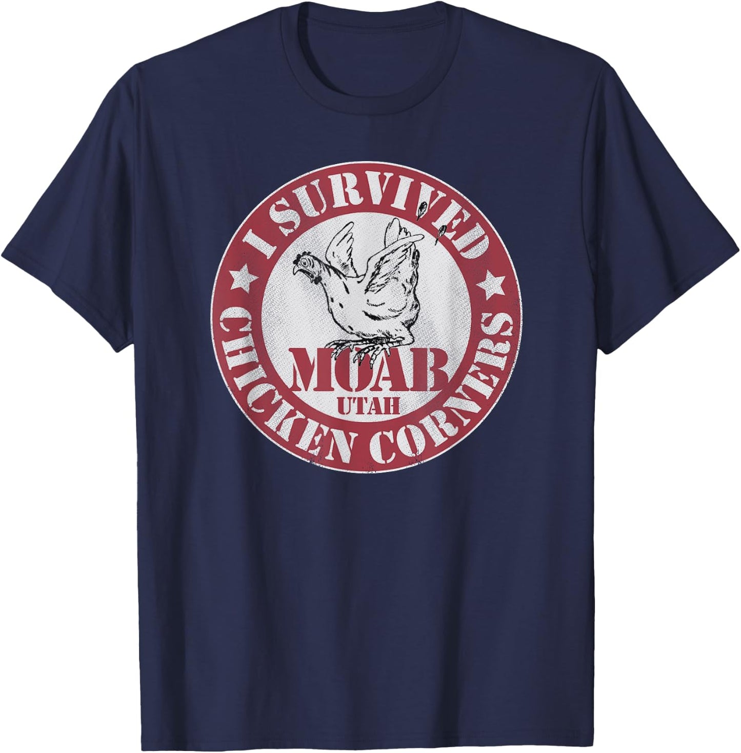 Chicken Corners Moab Utah Survivor OHV ATV Off Highway Trail T-Shirt - T-Shirt | Navy