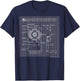 Ghostbusters Proton Pack Schematics T-Shirt - T-Shirt | Navy