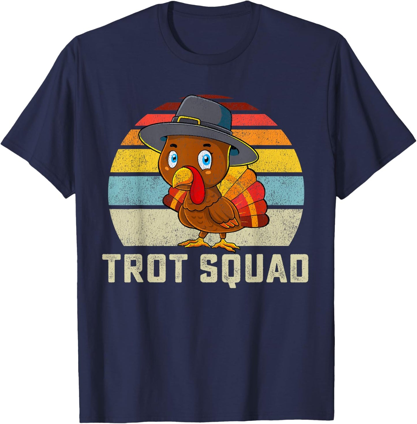 Turkey Trot Squad Thanksgiving Run Costume Men Women T-Shirt - T-Shirt | Navy