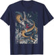 Japanese Tokyo Dragon Asian inspired retro 80 style Graphic T-Shirt - T-Shirt | Navy