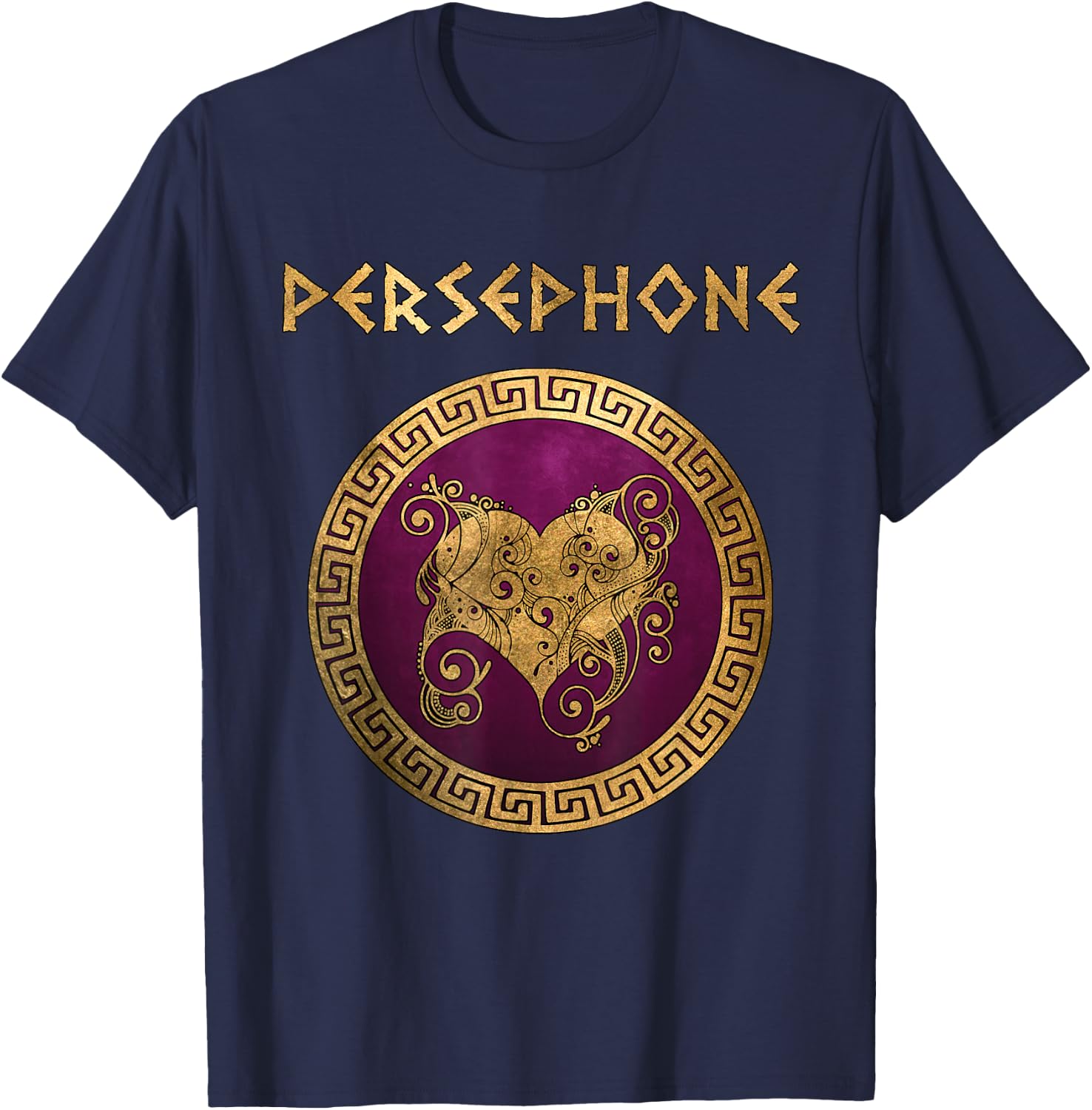 Persephone Ancient Greek Goddess Symbol T-Shirt - T-Shirt | Navy