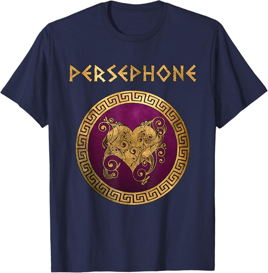 Persephone Ancient Greek Goddess Symbol T-Shirt - T-Shirt | Navy