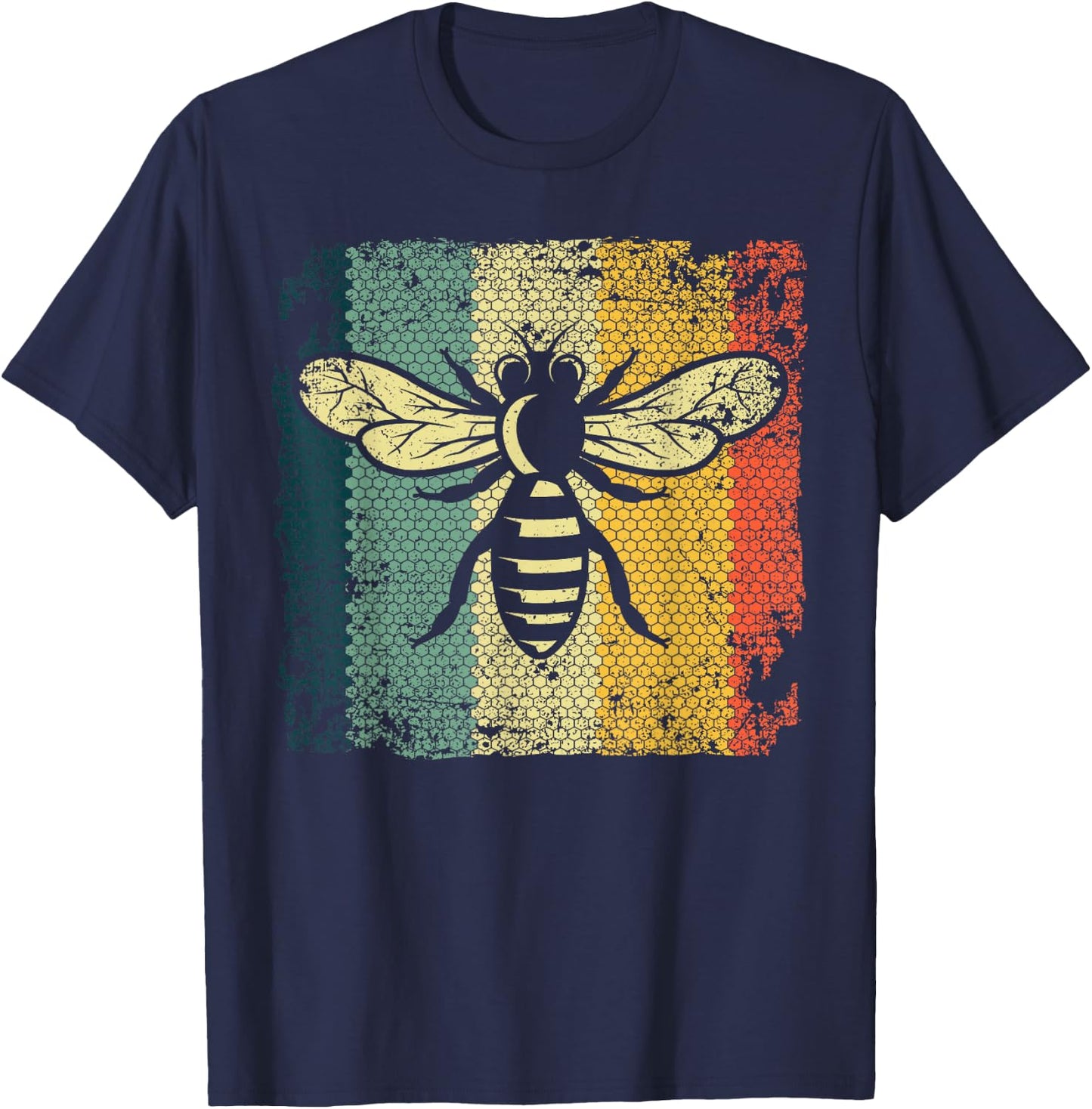 Funny Vintage Bee Designs Women Beekeeping Honey Bee T-Shirt - T-Shirt | Navy