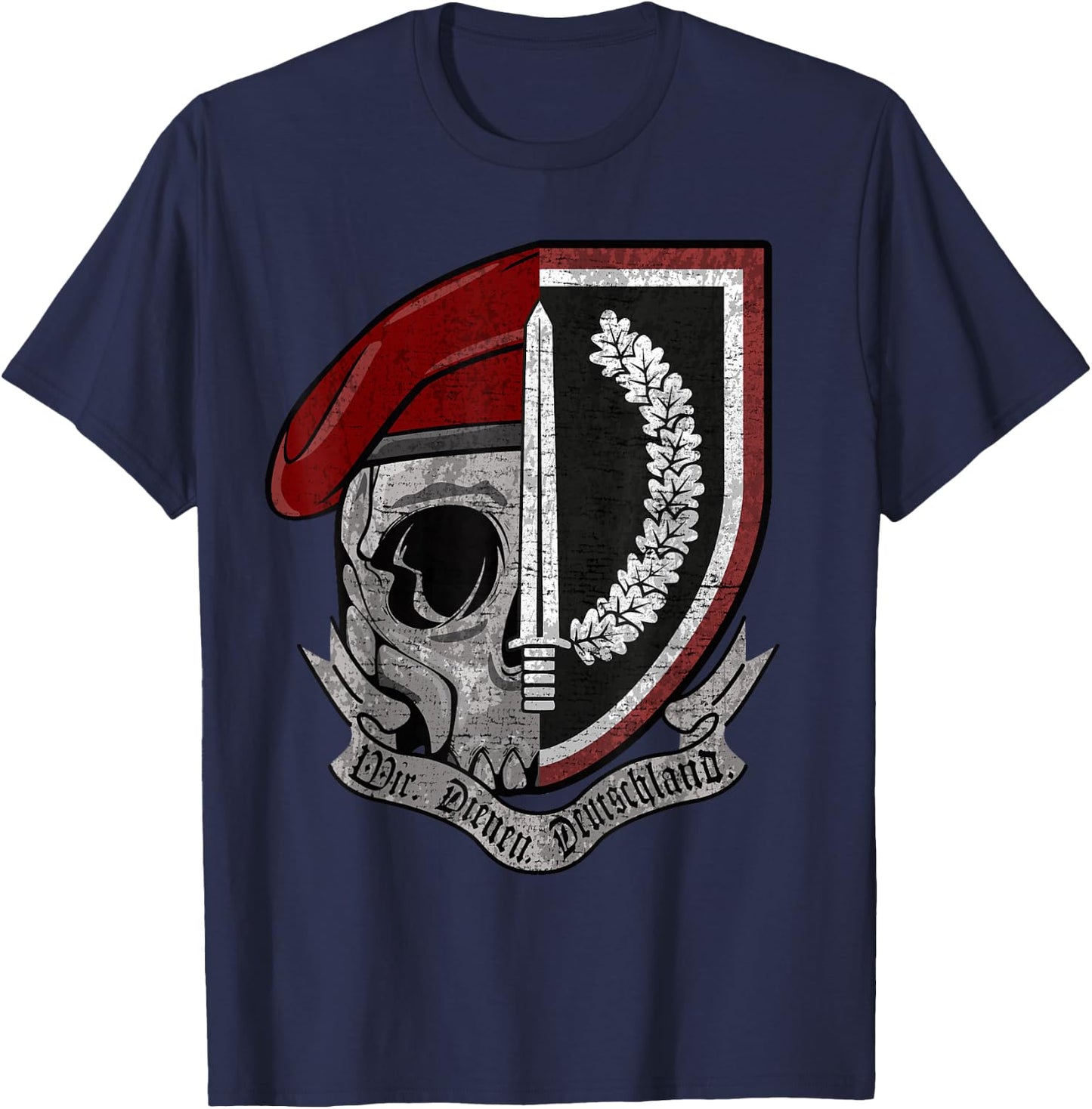 German KSK Special Force Kommando Spezialkräfte Bundeswehr T-Shirt - T-Shirt | Navy