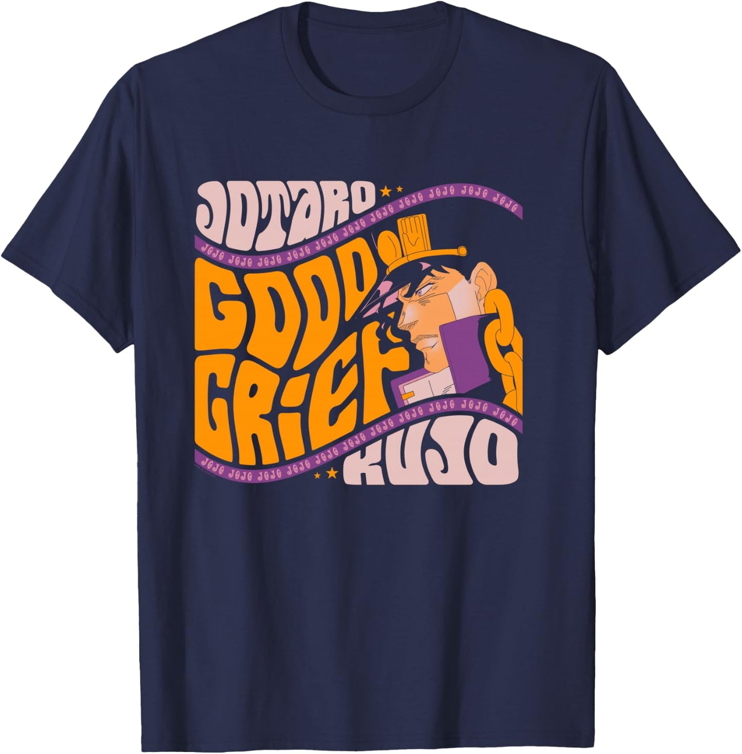 JoJo's Bizarre Adventure Good Grief Jotaro Yare Yare Daze T-Shirt - T-Shirt | Navy