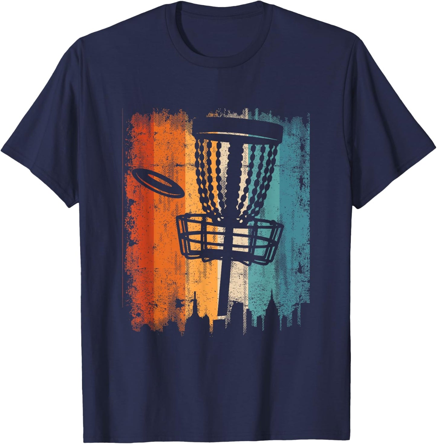 Disc Golf Clothing Retro Vintage Frisbee T-Shirt - T-Shirt | Navy
