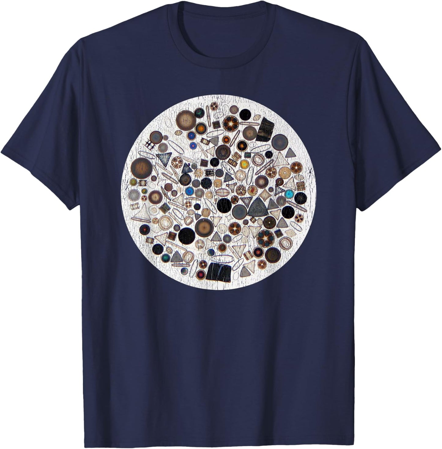 Diatoms Algae Microalgae Sea Flora Life Biomass Fun T-Shirt - T-Shirt | Navy