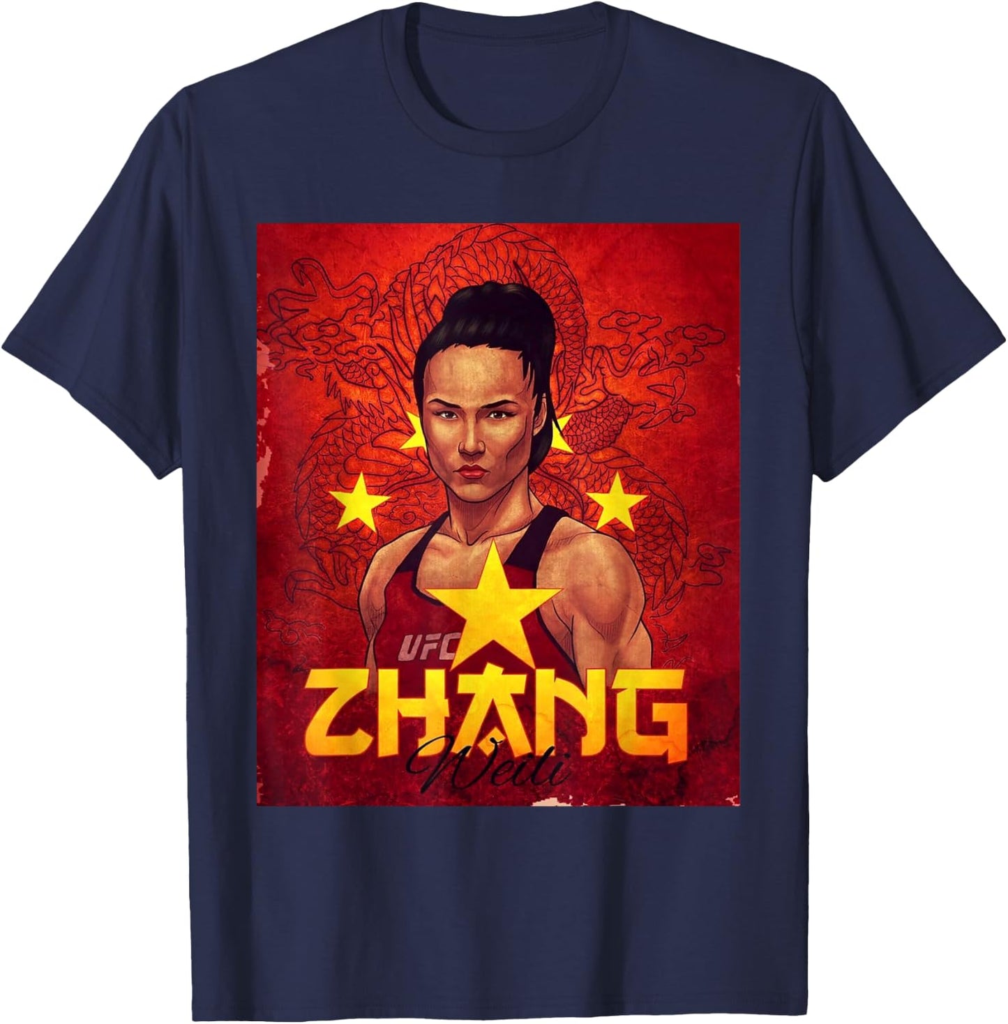 Weili-Zhang Chinese Female MMA Champion T-Shirt - T-Shirt | Navy