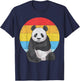 Retro Sunset Panda Kawaii Vintage Panda T-Shirt - T-Shirt | Navy