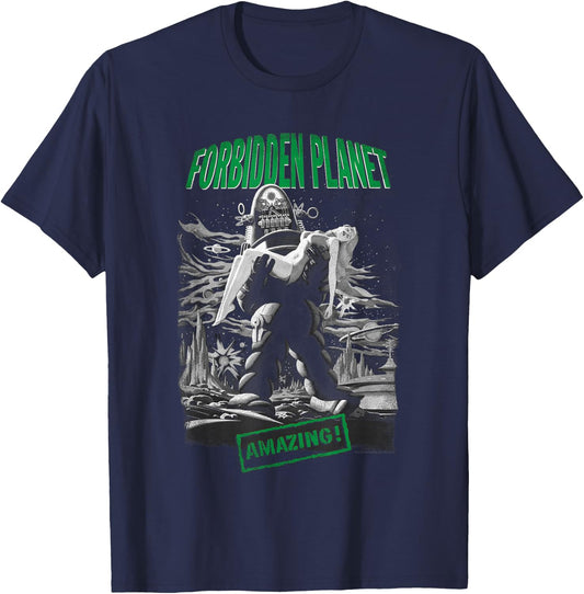 Forbidden Planet Robot Poster T-Shirt - T-Shirt | Navy