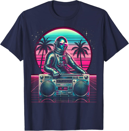 Space Cool Jam | Men Women (S-6XL) | Graphic T-Shirt - T-Shirt | Navy