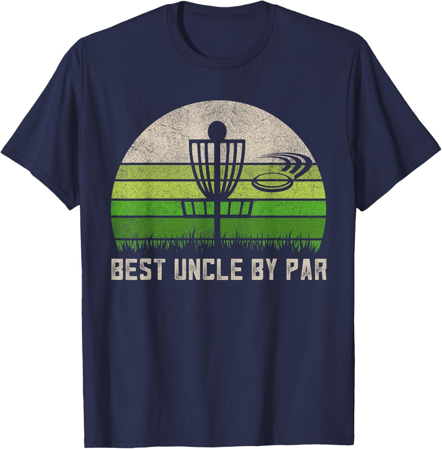 Vintage Disc Golf Shirt, Fathers Day Uncle Apparel, Frisbee T-Shirt - T-Shirt | Navy