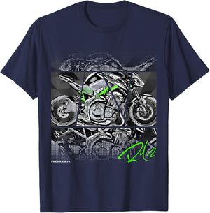 Ridezza Motorcycle Z900 Designed by a Motorcyclist T-Shirt - T-Shirt | Navy