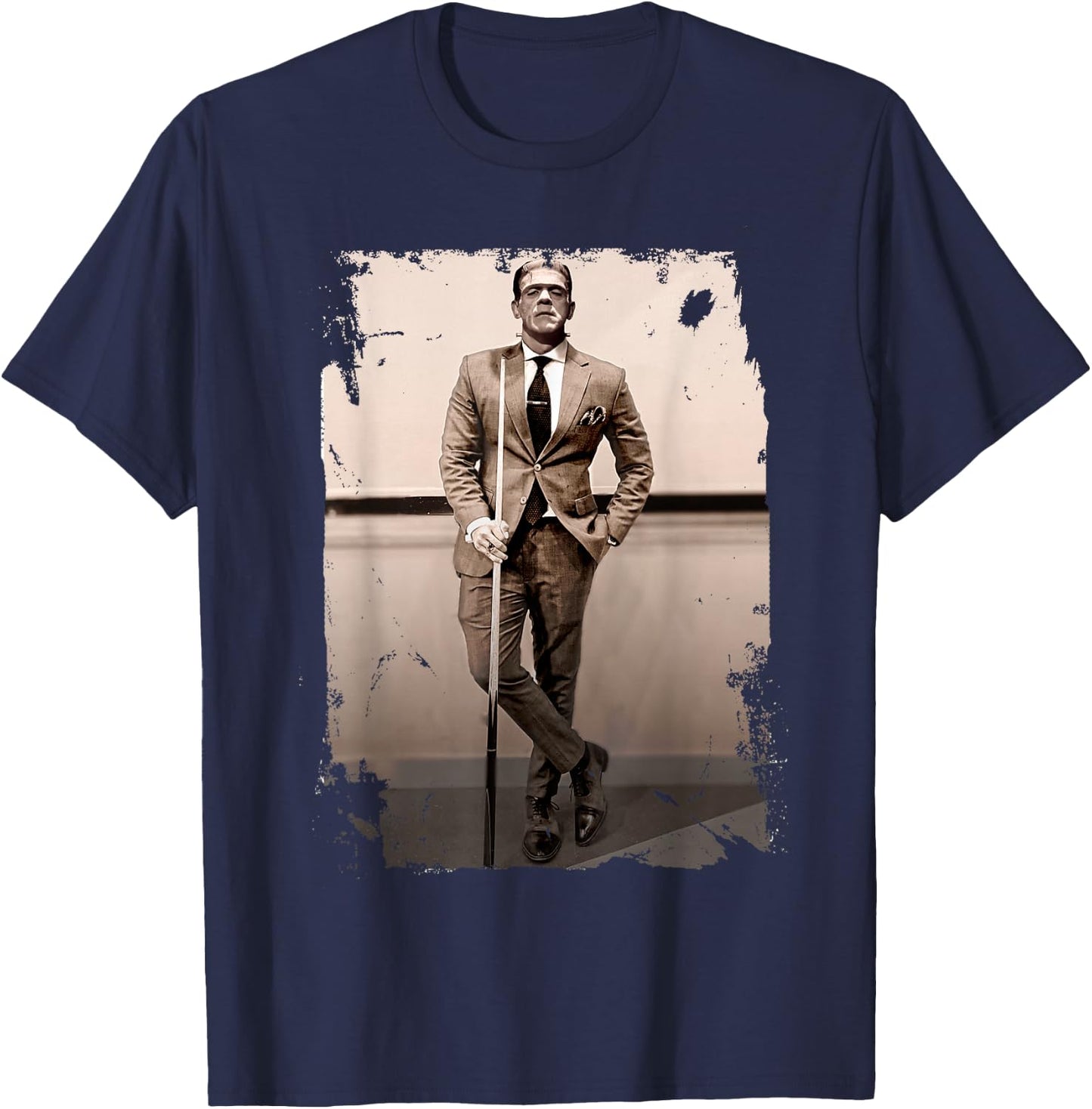 Frankenstein Dapper Frankenstein Monster Suit - Halloween T-Shirt - T-Shirt | Navy
