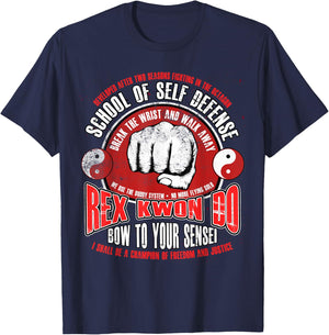 Rex Kwon Do Funny Karate Martial Arts Retro T-Shirt - T-Shirt | Navy