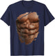 Funny Fake Ripped Muscles Six Pack Abs Black Bodybuilder T-Shirt - T-Shirt | Navy