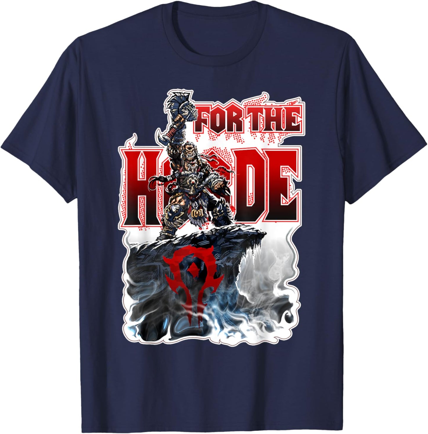 Warcraft Gaming Horde Epic Battle Cry Gamer Warrior Spirit T-Shirt - T-Shirt | Navy