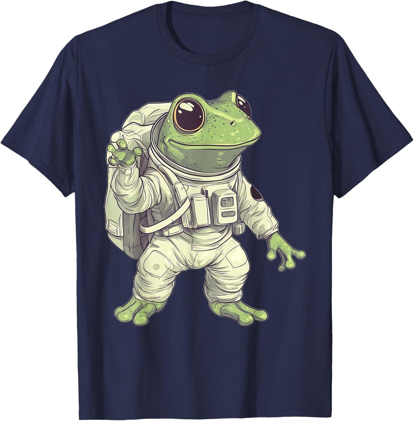 Frog Astronaut Space T-Shirt - T-Shirt | Navy
