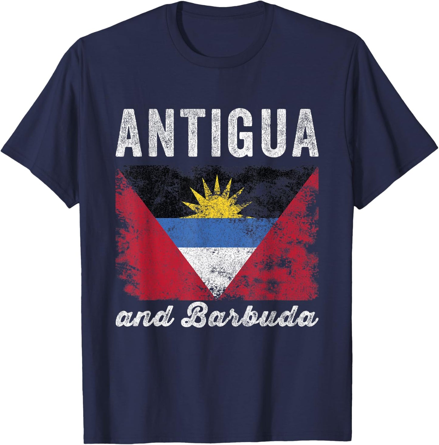 Antigua and barbuda Flag - Men Women Kids - Antiguan Flag T-Shirt - T-Shirt | Navy