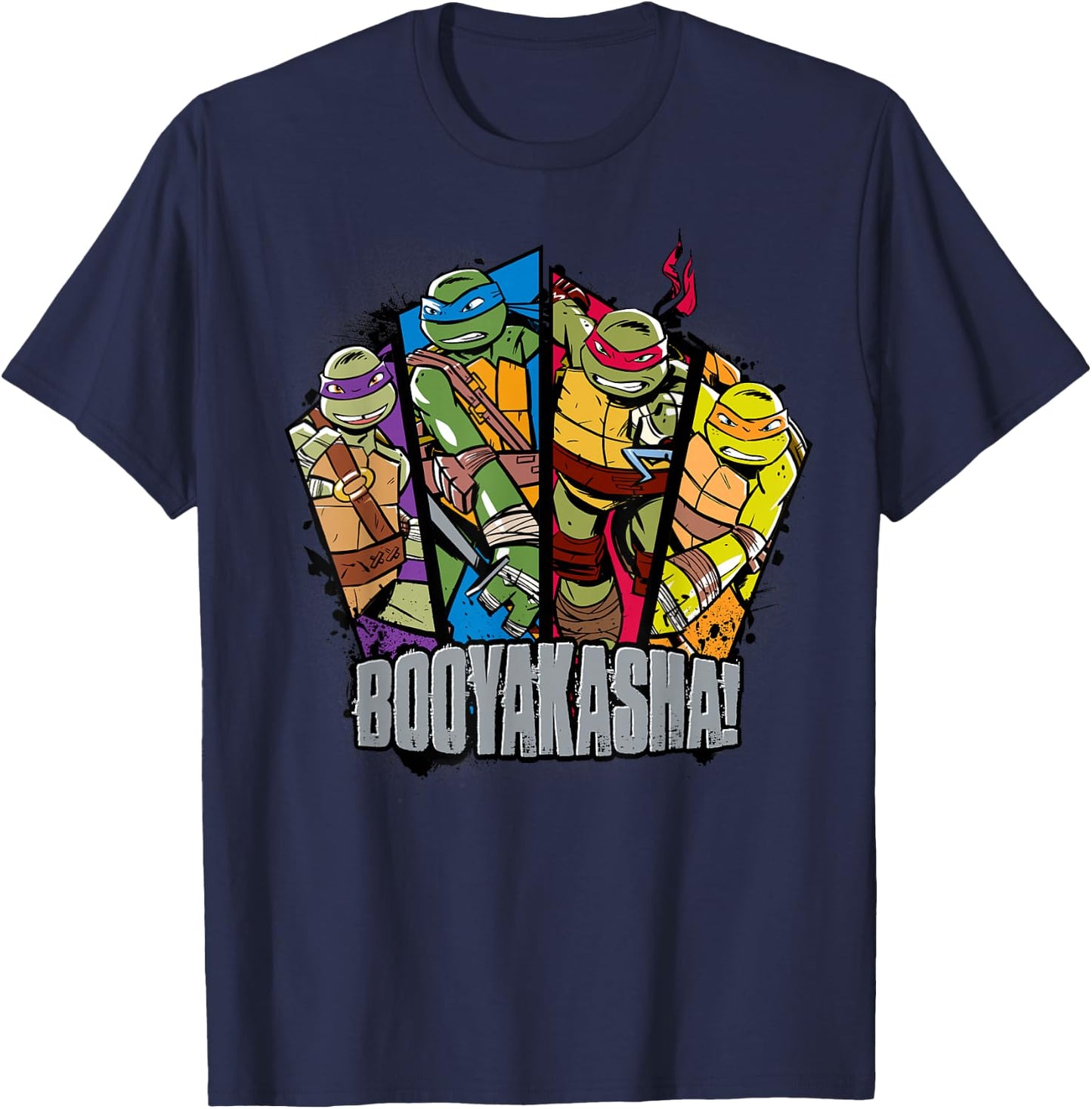 Teenage Mutant Ninja Turtles Booyakasha! Group T-Shirt - T-Shirt | Navy