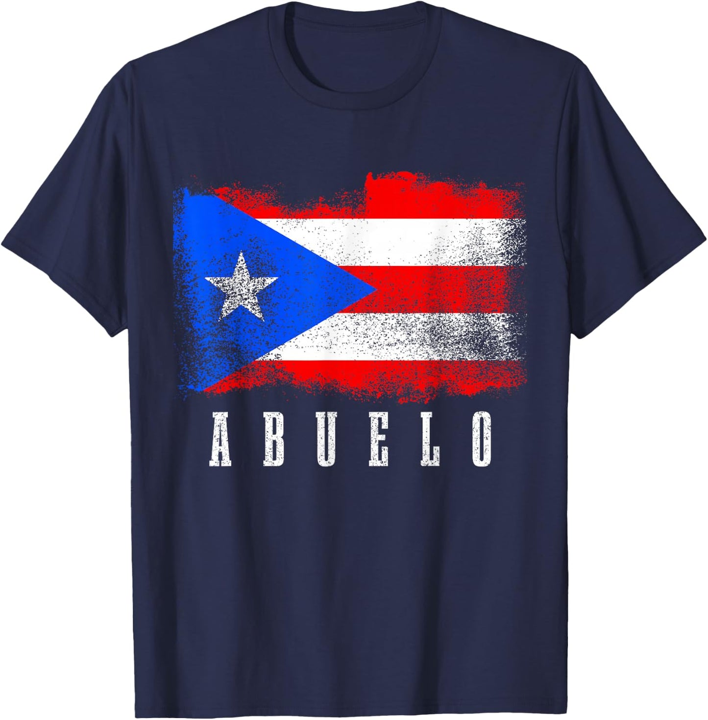 Puerto Rican Abuelo Flag Patriotic Fathers Day Dia Del Padre Men T-Shirt - T-Shirt | Navy
