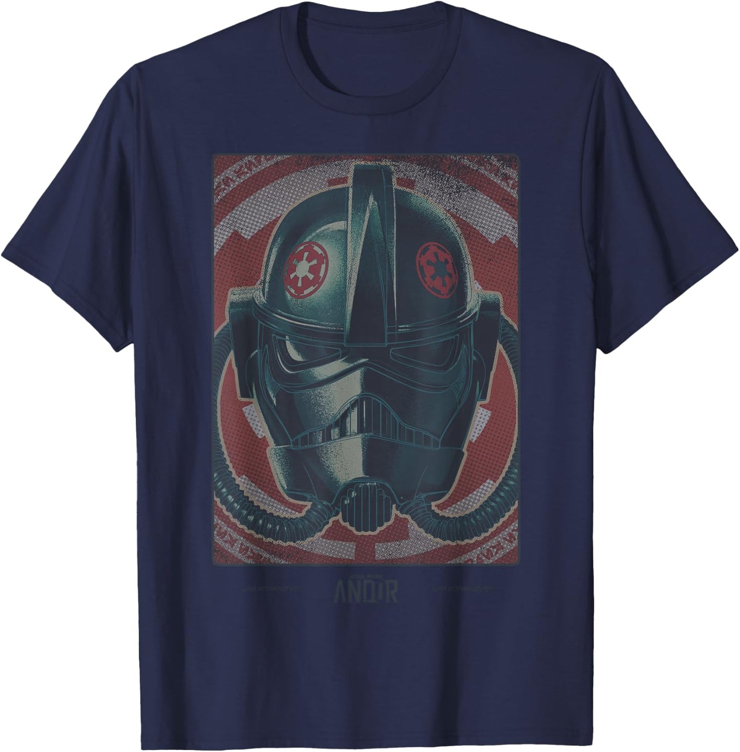 Star Wars Andor Imperial Pilot Helmet Badge T-Shirt - T-Shirt | Navy