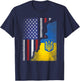 Ukrainian American Flag Ukraine USA America Roots T-Shirt - T-Shirt | Navy