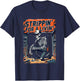 Strippin’ For A Livin’ Funny Skeleton Electrician Humor T-Shirt - T-Shirt | Navy
