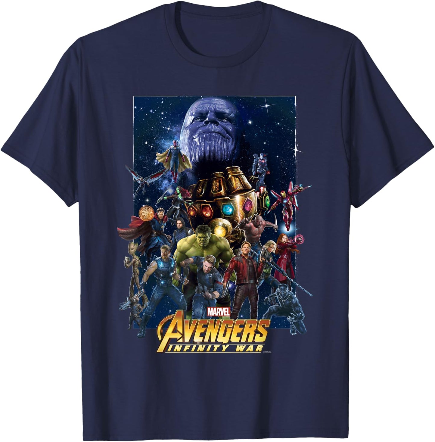Marvel Avengers Infinity War Hero Team Assemble T-Shirt - T-Shirt | Navy