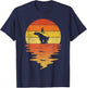 Honey Badger Shirt 70s Retro Sunset Vintage Honey Badger T-Shirt - T-Shirt | Navy